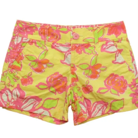 LILLY PULITZER Floral Print Pocket Shorts NWT - Picture 2 of 16